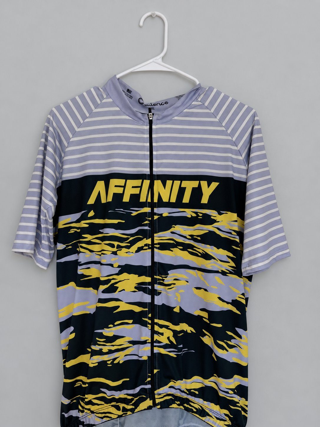Cadence Affinity Cycling Jersey XL Camo Striped Black Yellow