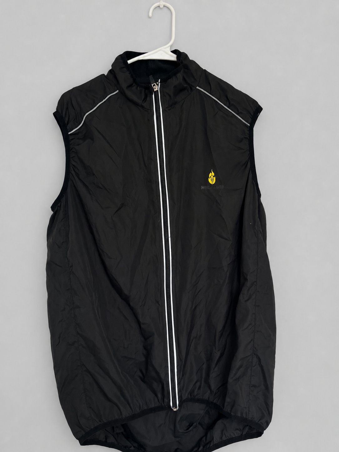 Black Full-Zip Cycling Vest Large