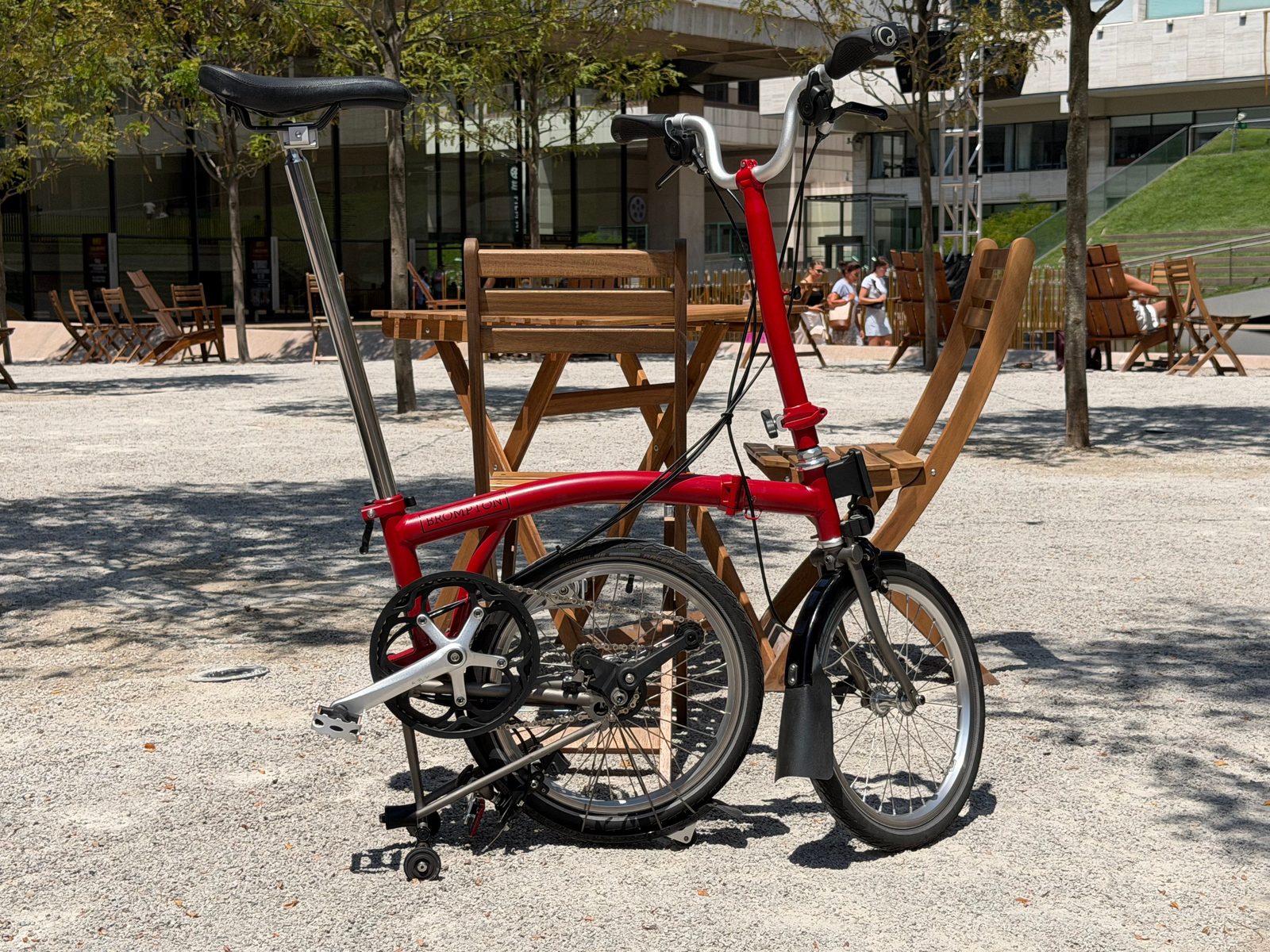 2021 Brompton H6L-X Superlight – House Red – Titanium Fork & Rear Tria - $2,250 (Upper West Side) — photo 6