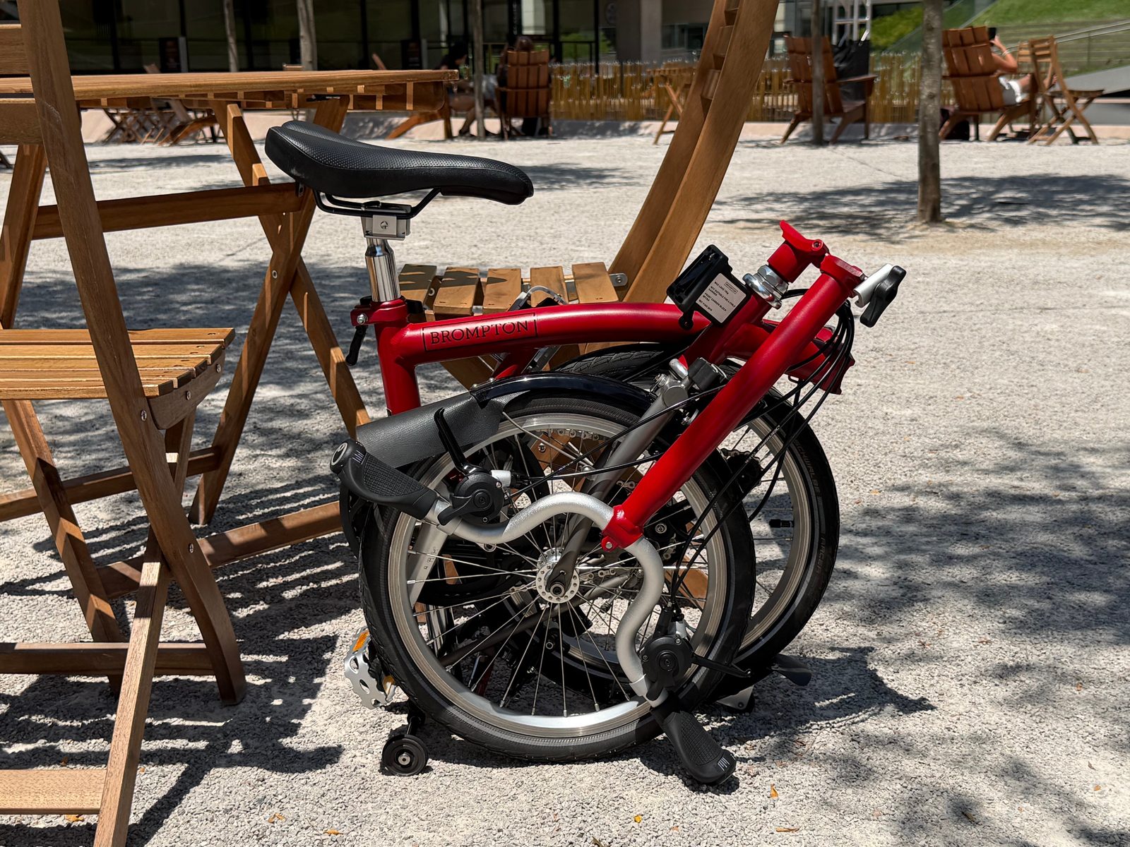 2021 Brompton H6L-X Superlight – House Red – Titanium Fork & Rear Tria - $2,250 (Upper West Side) — photo 2