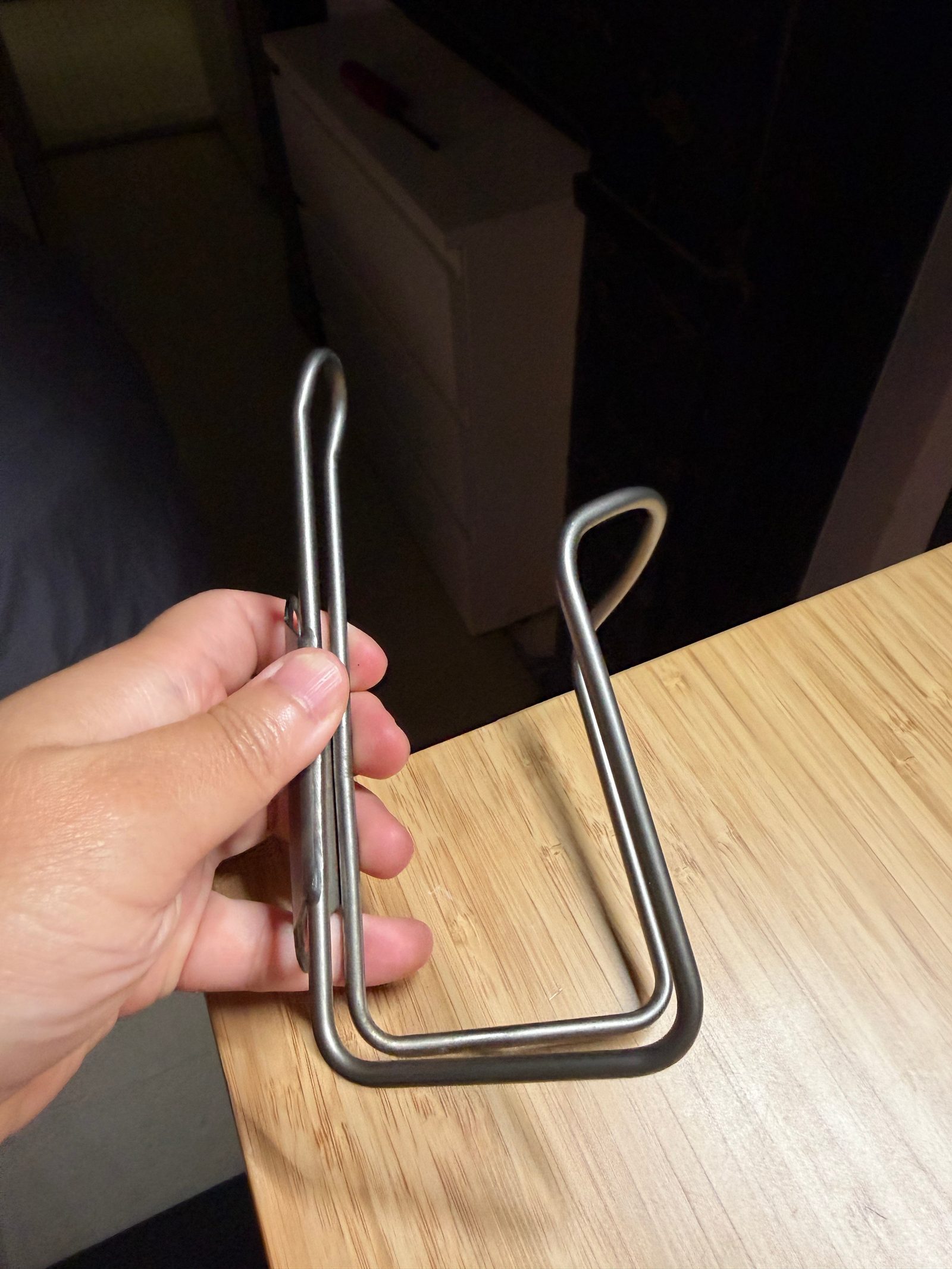 Silver aluminum water bottle cage — photo 2