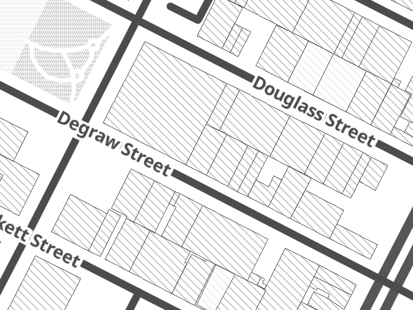 Map showing the approximate location of ACME Bicycle Co