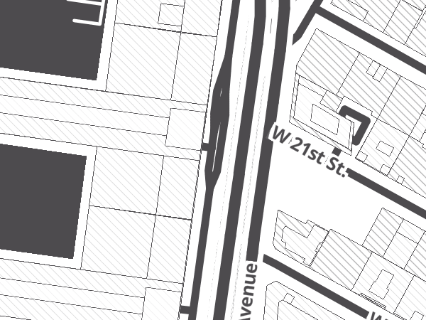 Map showing the approximate location of Chelsea Piers, New York, NY 10011