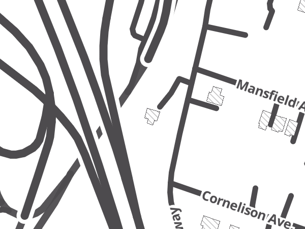 Map showing the approximate location of Coffee Ride Cafe