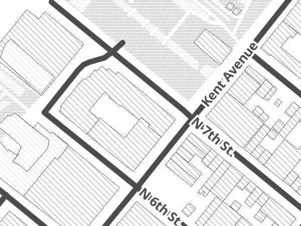 Map showing the approximate location of Hilltop Bicycles New York City - Williamsburg