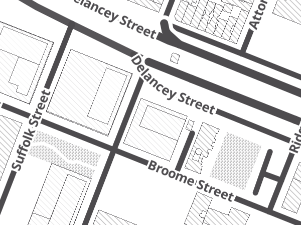 Map showing the approximate location of Hilltop Bicycles Nyc - Lower East Side