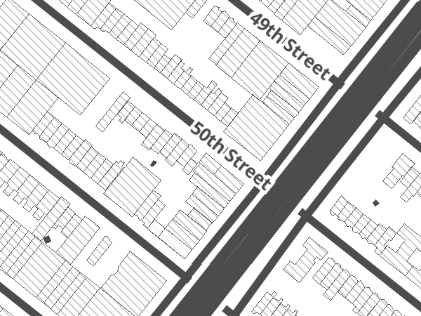 Map showing the approximate location of Los Compadres bicycle shop
