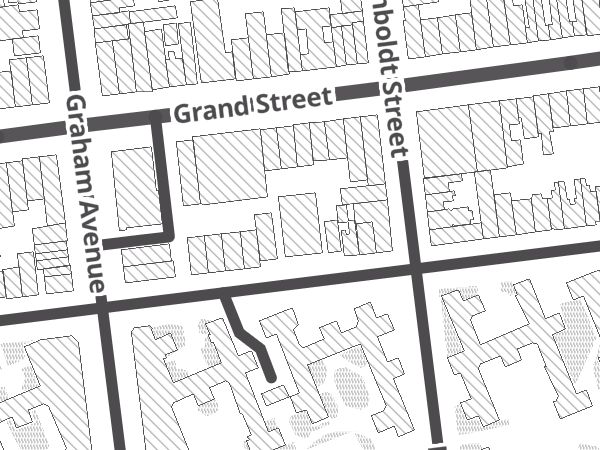 Map showing the approximate location of Mechanical Gardens Bike Co-op