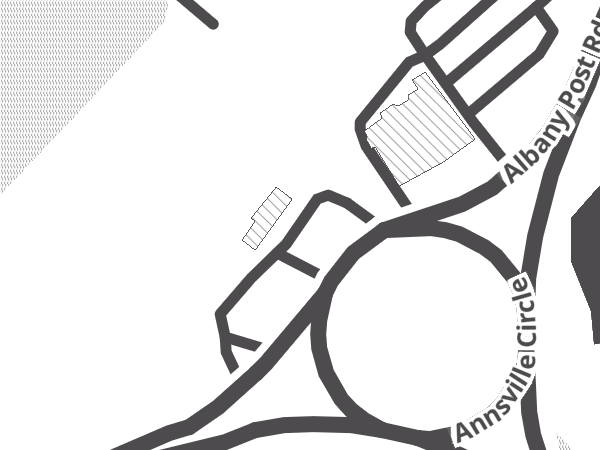 Map showing the approximate location of Mobil gas station
