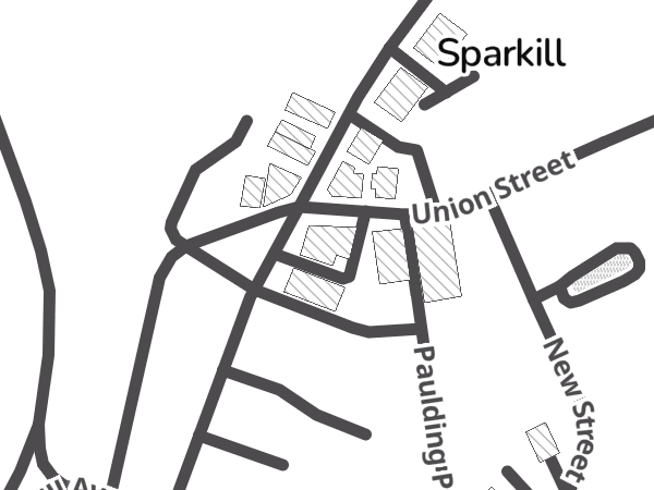Map showing the approximate location of Noble Cafe