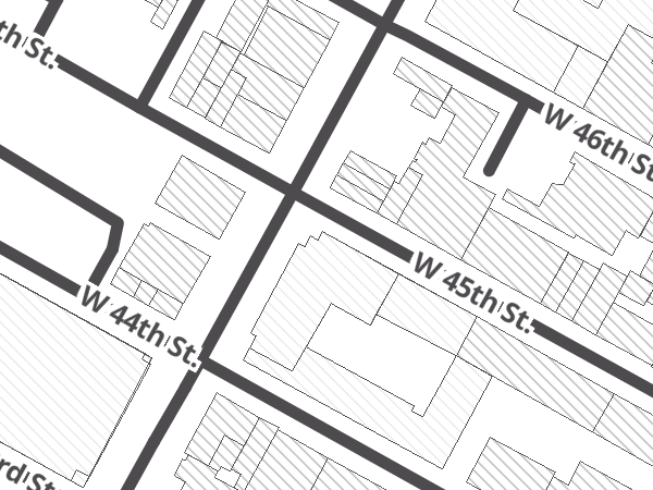 Map showing the approximate location of NYC Velo