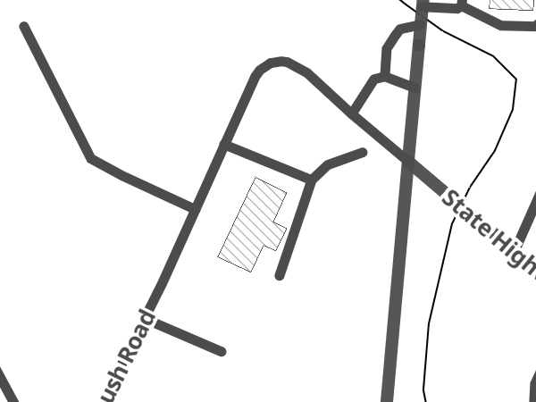 Map showing the approximate location of Orangeburg Library