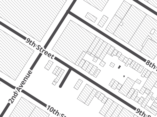 Map showing the approximate location of Principles GI Coffee House