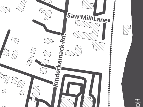Map showing the approximate location of Shell gas station