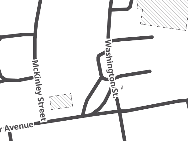 Map showing the approximate location of Sunoco gas station