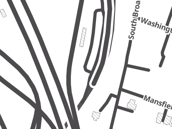 Map showing the approximate location of Tappan Zee Bridge - Rockland Landing