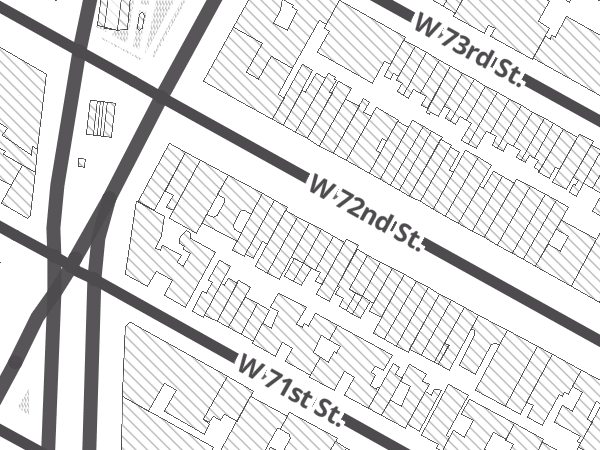 Map showing the approximate location of Trek Bicycle Upper West Side 72nd St.