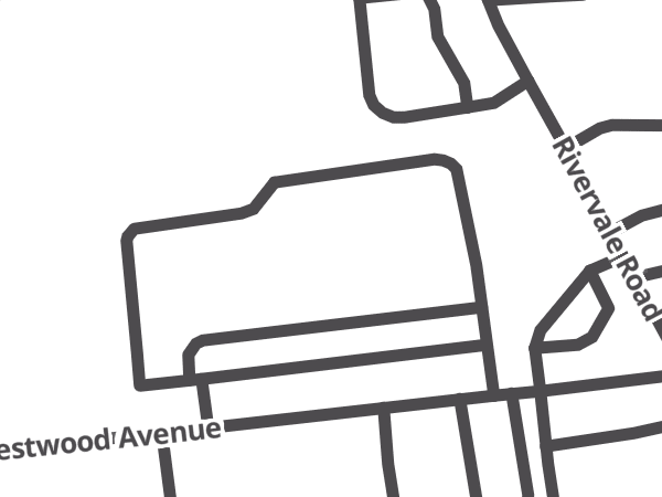 Map showing the approximate location of Walgreens