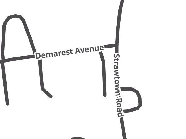 Map showing the approximate location of West Nyack Free Library