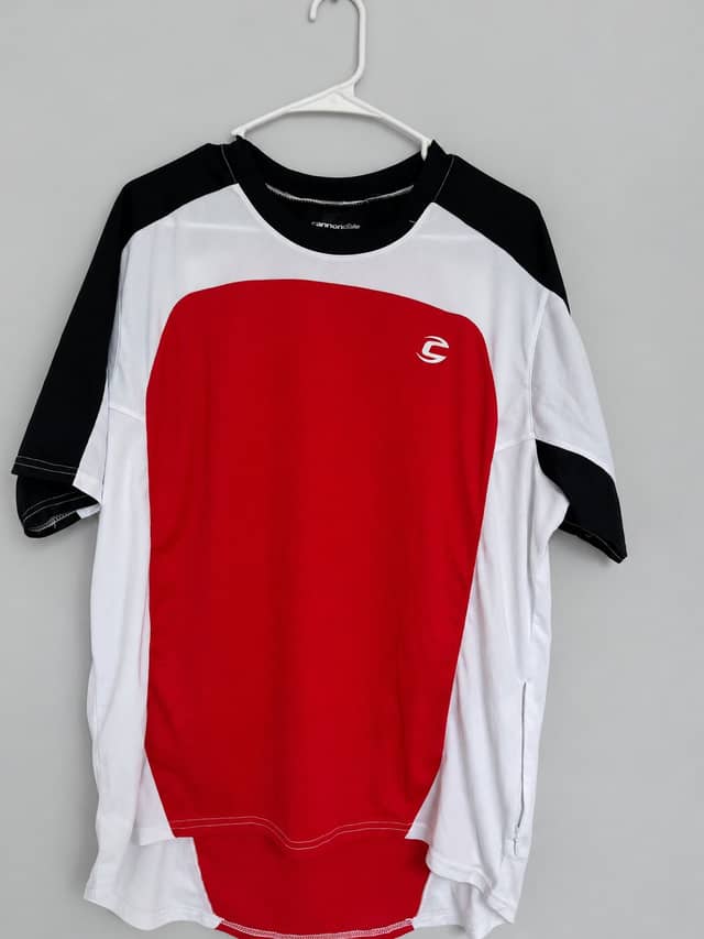 Cannondale Loose Fit Cycling Jersey XL Red White Black Short Sleeve