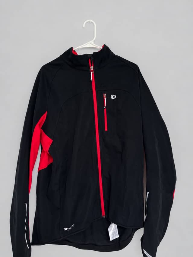 Pearl Izumi Elite Winter Cycling Jacket XXL Black Red Full Zip